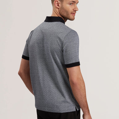 Men's AUGUSO-SS Regular Tonal Jacquard Polo