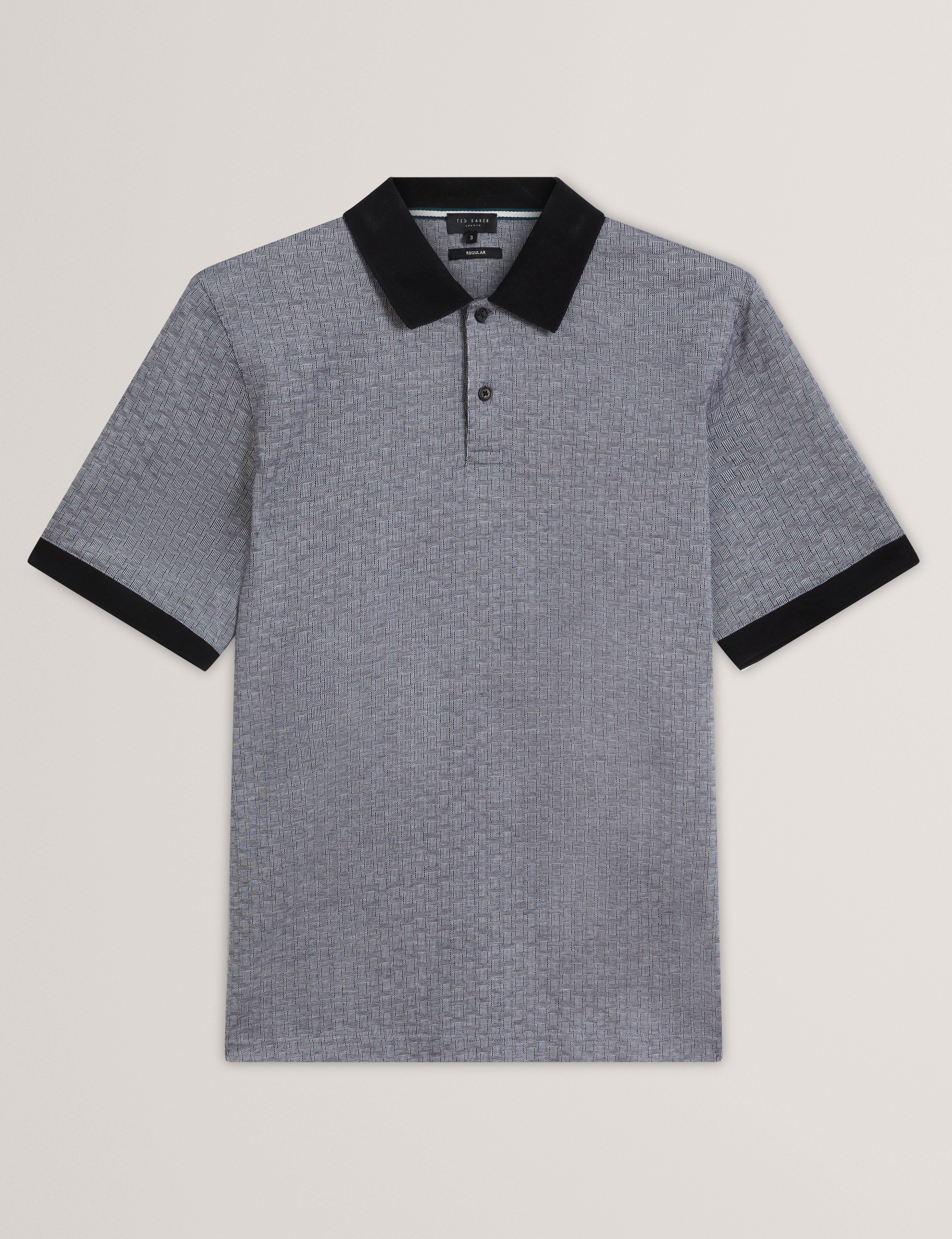 Men's AUGUSO-SS Regular Tonal Jacquard Polo