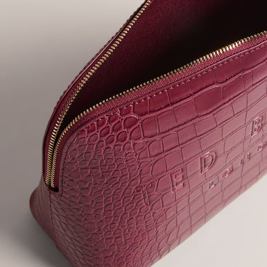 Women's Crocana-Imitation Croc Large Washbag Dp-Purple