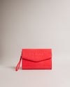 Women's Crocey-Croc Effect Envelope Pouch Coral