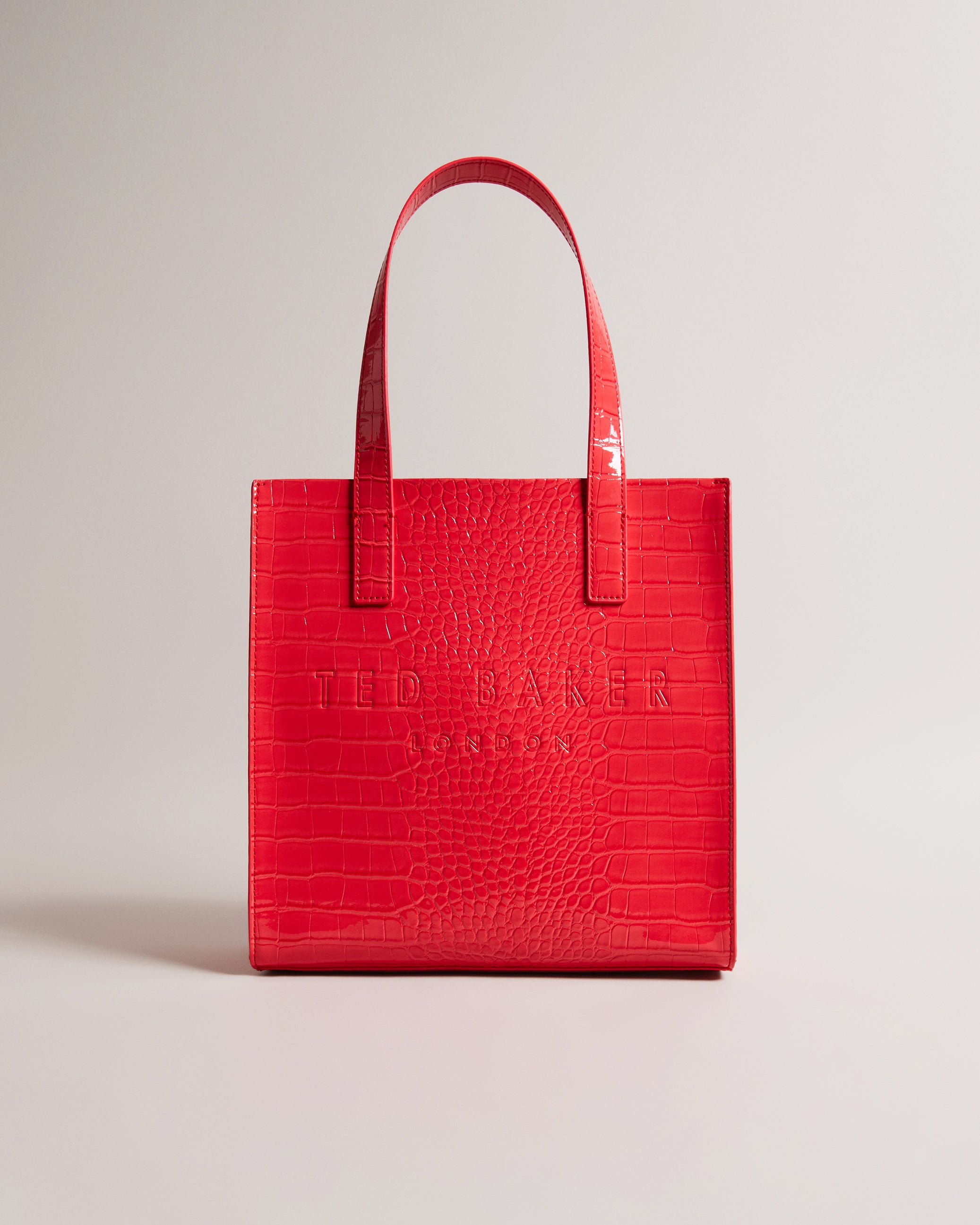 Women's Reptcon-Croc Effect Small Icon Bag Coral