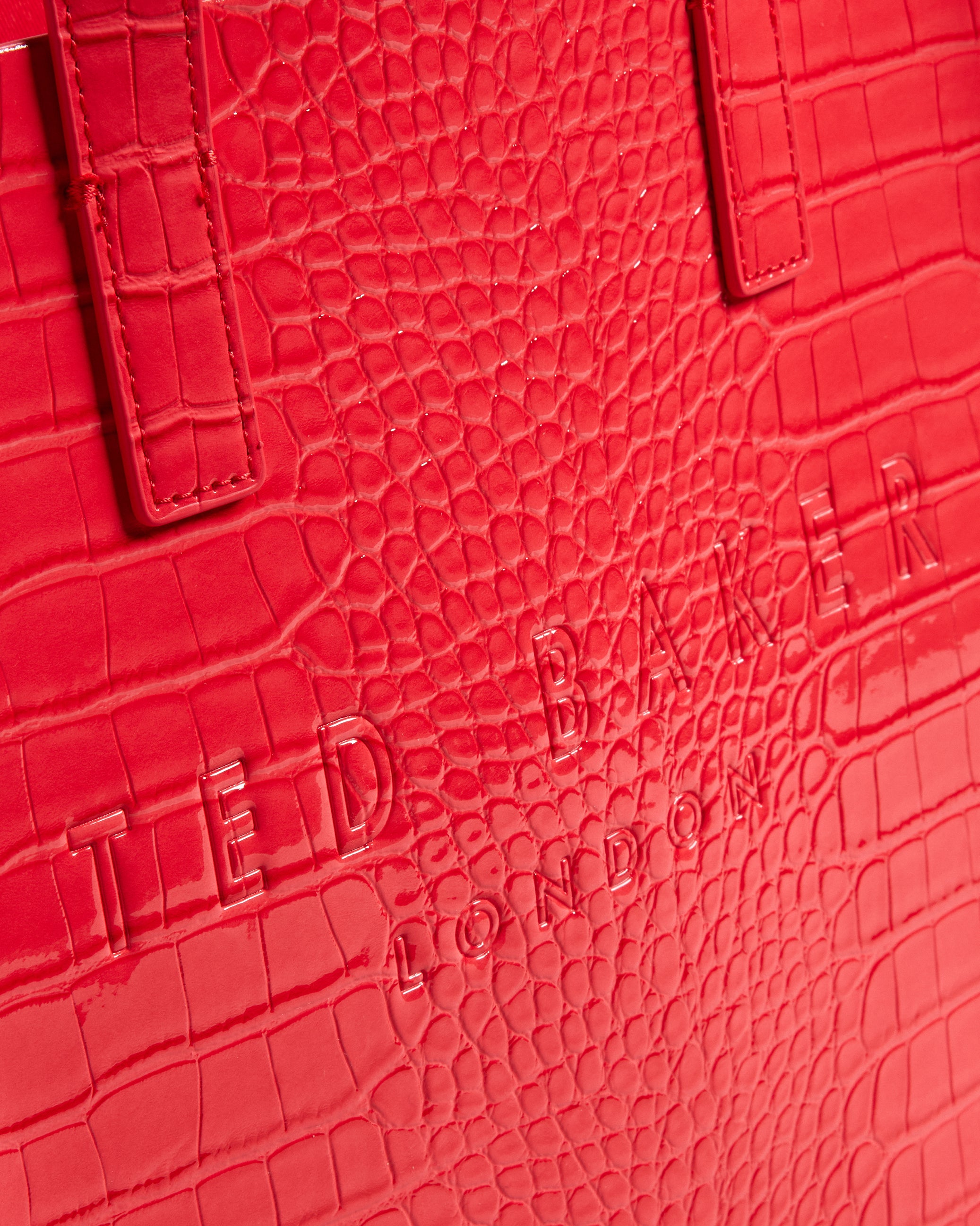 Women's Reptcon-Croc Effect Small Icon Bag Coral