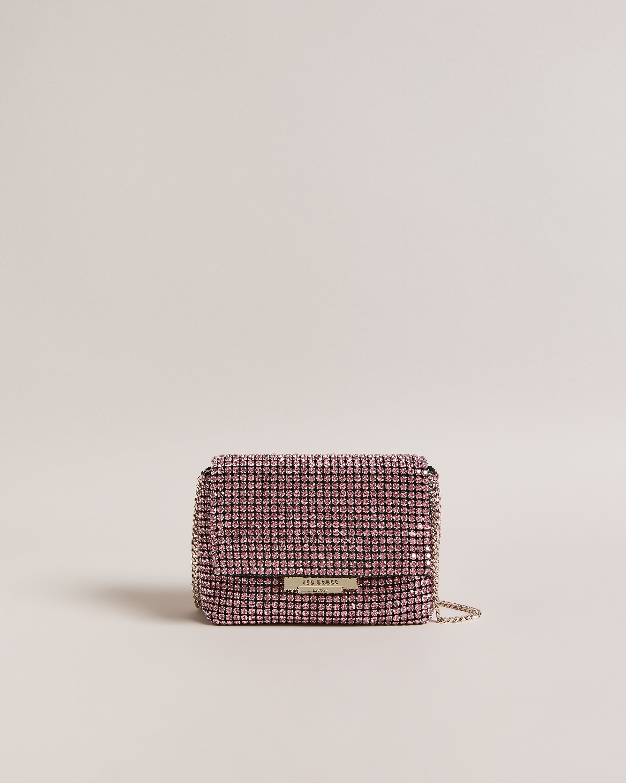 Women's Gliters-Crystal Mini Crossbody Bag Pl-Pink