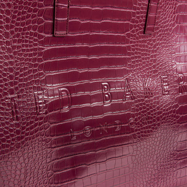 Women's Allicon-Croc Effect Extra Large Icon Bag Dp-Purple