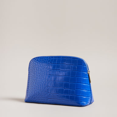 Women's Crocala-Imitation Croc Makeup Bag Brt-Blue