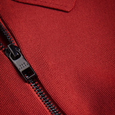 Men's Daldin-Ss Rayon Zip Polo Dk-Orange