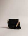 Women's Darcell-Branded Webbing Satchel Cross Body Jet-Black
