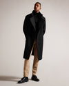 Men's Radford-Wool Blend Wrap Funnel Coat Black