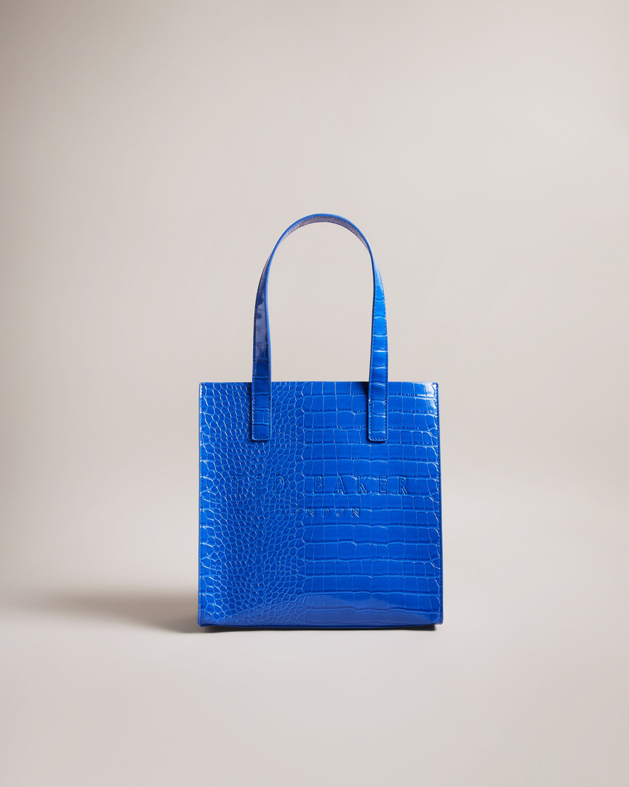 Women's Reptcon-Croc Effect Small Icon Bag Brt-Blue