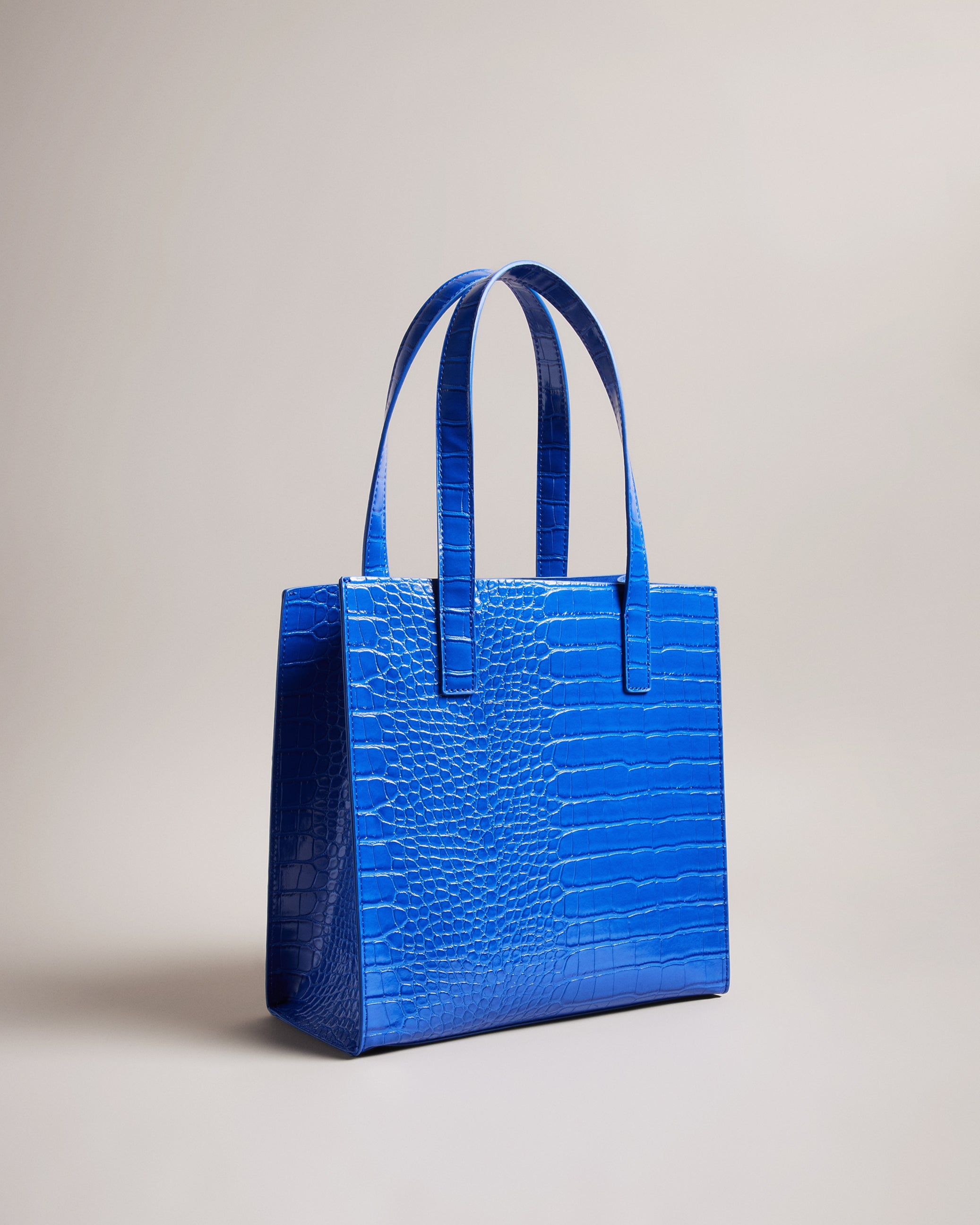 Women's Reptcon-Croc Effect Small Icon Bag Brt-Blue