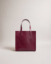 Women's Reptcon-Croc Effect Small Icon Bag Dp-Purple