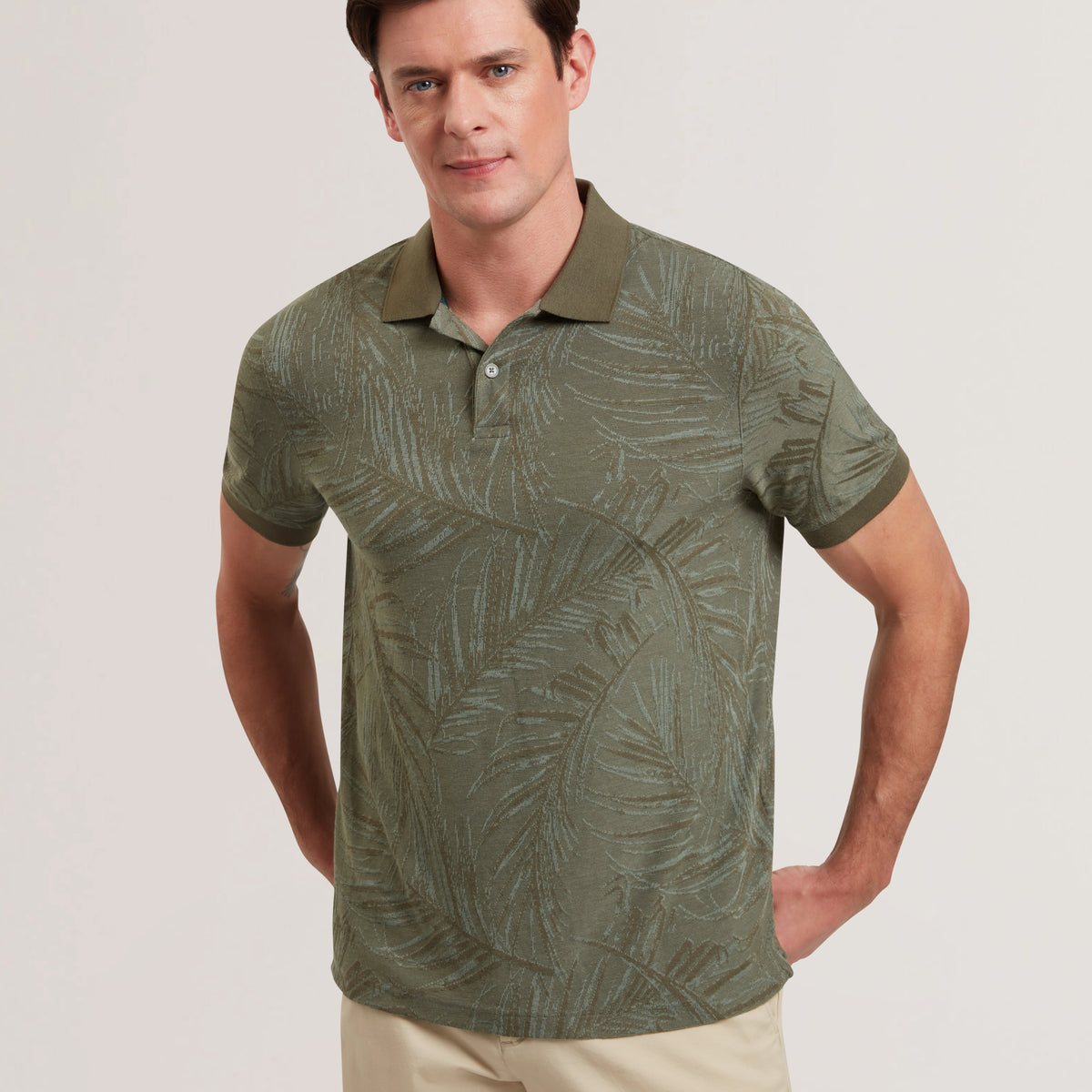 Men's EDWINE-SS Regular Leaf Print Polo – Poseidon Brands (Pty) Ltd