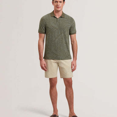 Men's EDWINE-SS Regular Leaf Print Polo
