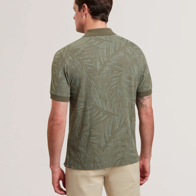 Men's EDWINE-SS Regular Leaf Print Polo