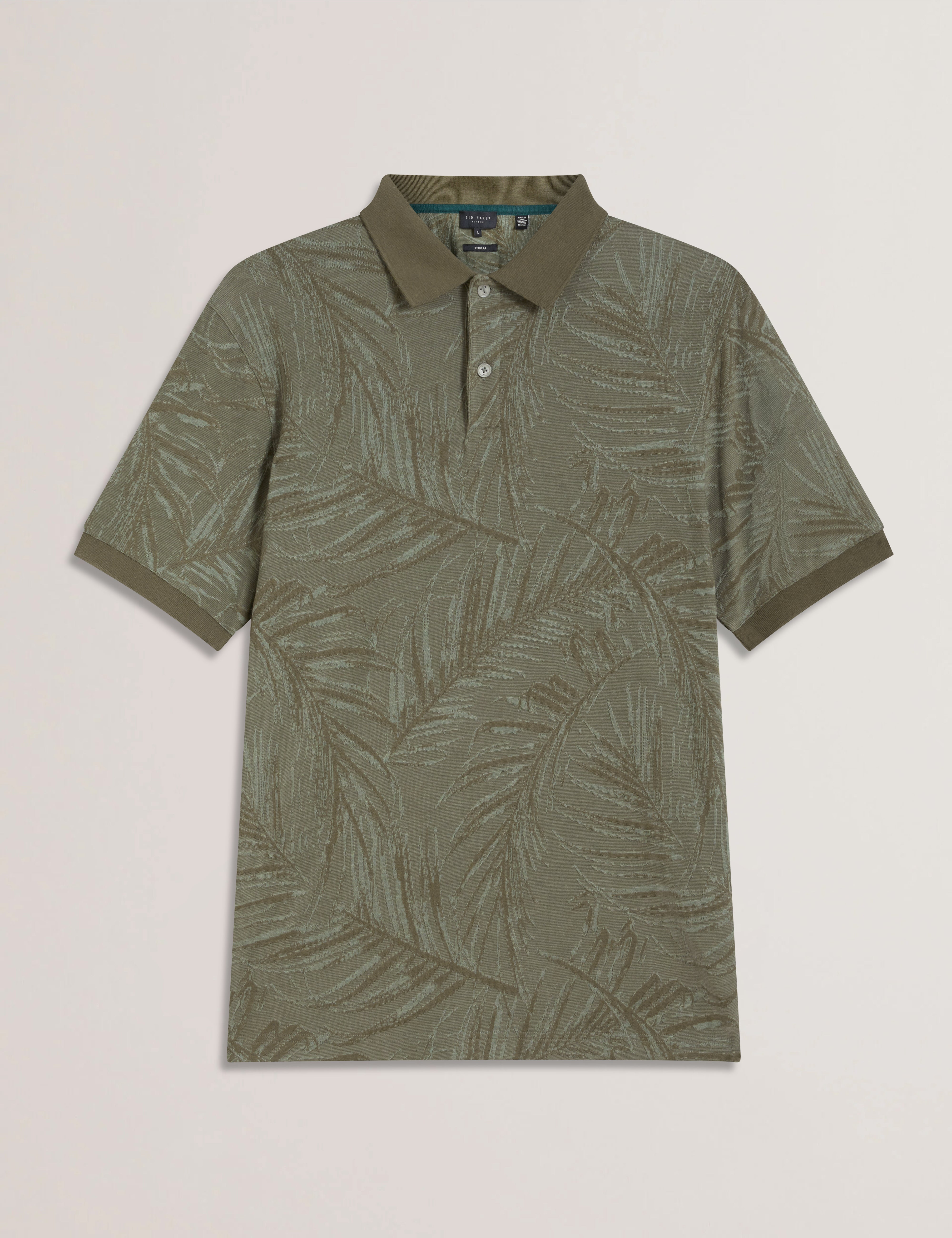 Men's EDWINE-SS Regular Leaf Print Polo