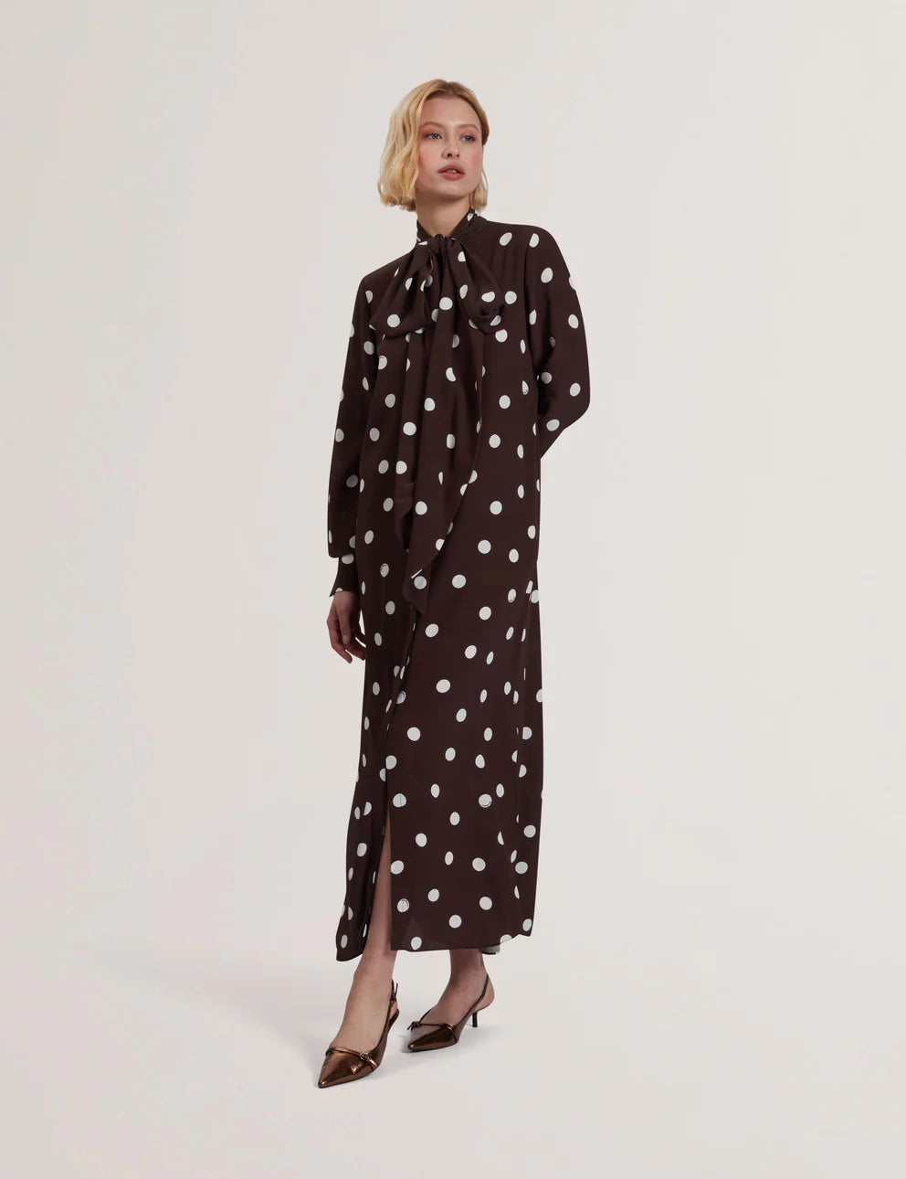 Womens ELNIE-Scarf Detail Midi Dress
