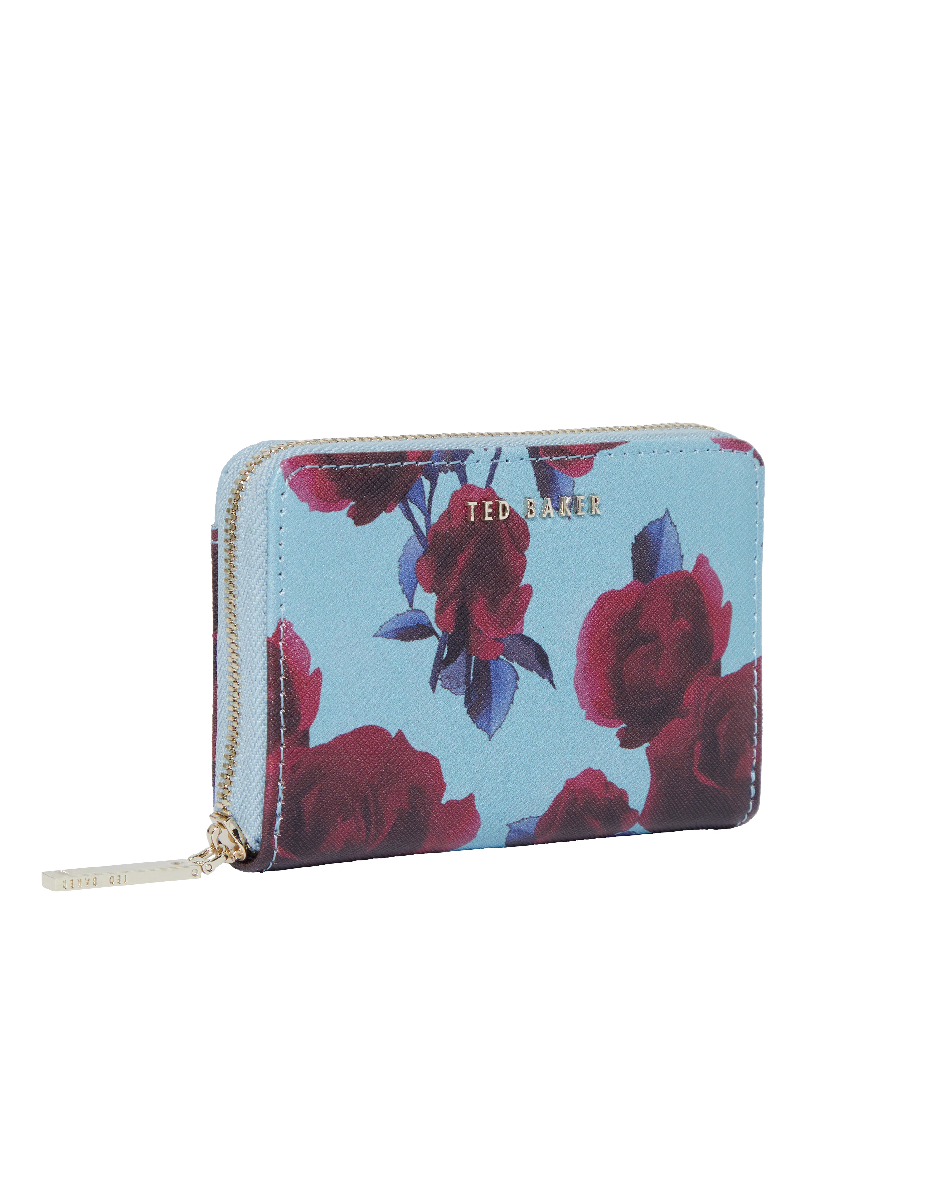 Women's ELODI-SMALL ROSE PRINT ZIP AROUND PURSE