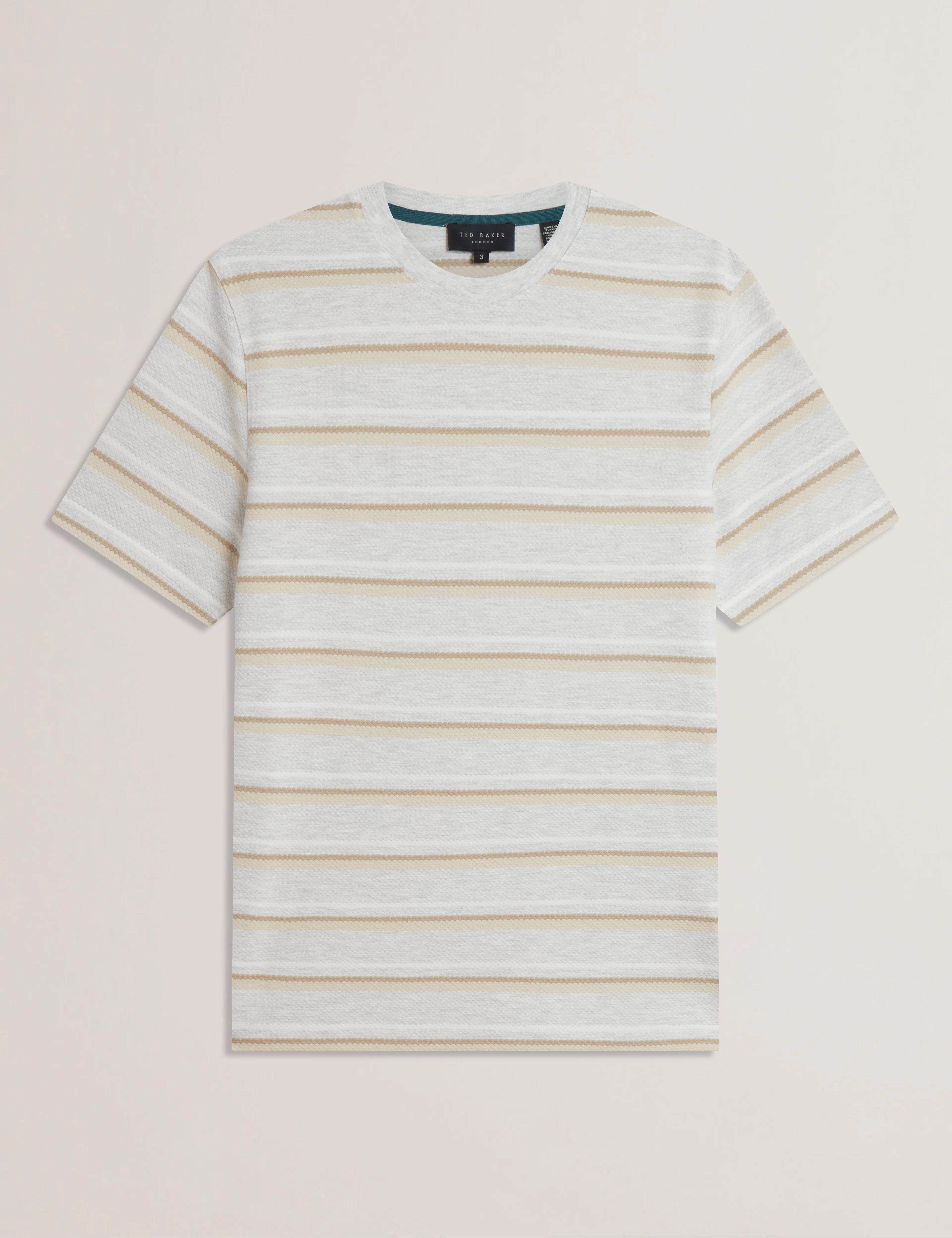 Men's GORANO-SS Textured Striped T-Shirt
