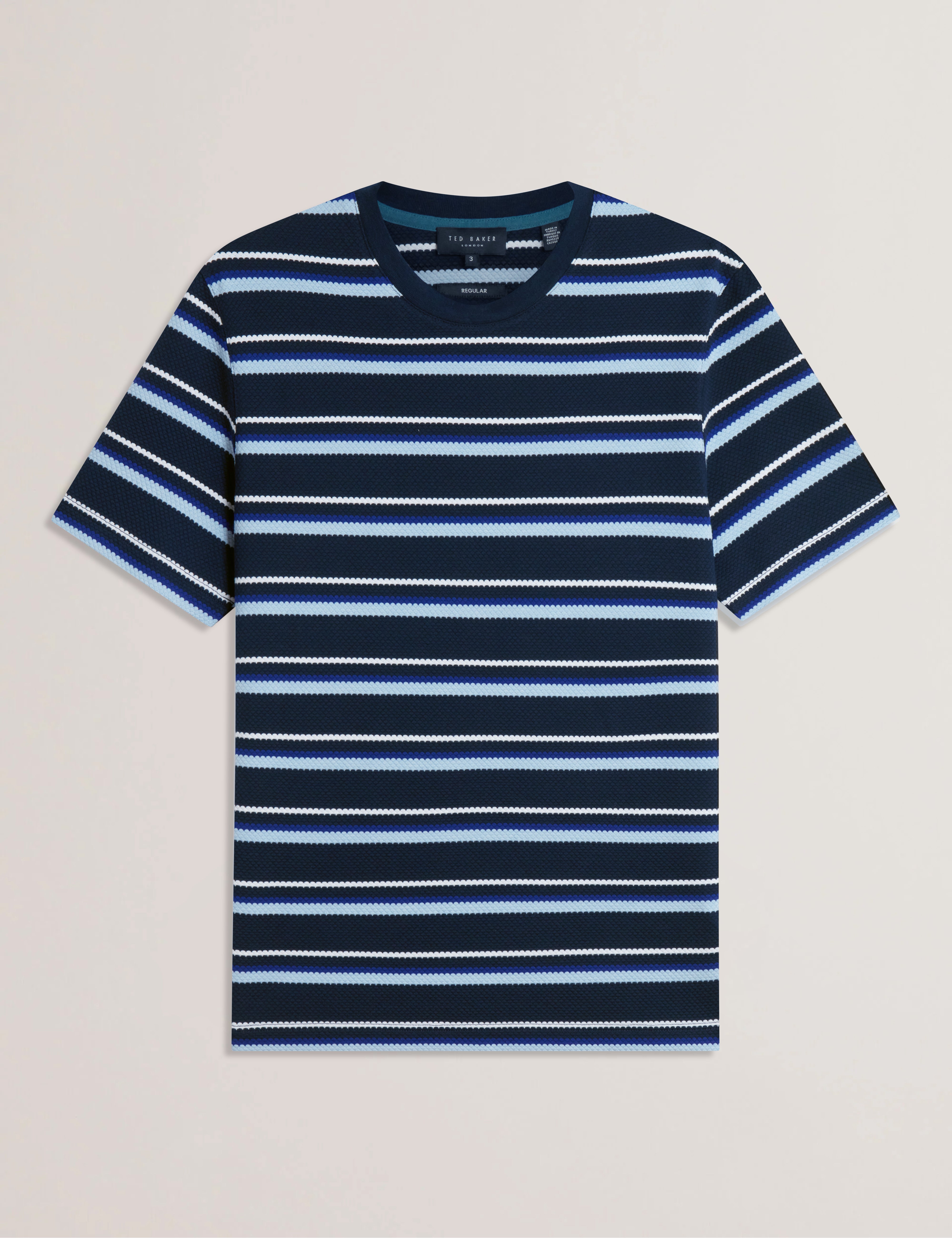 Men's GORANO-SS Textured Striped T-Shirt