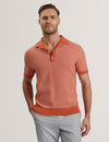 Men's GREGRY-SS Small Stitch Knitted Polo Red