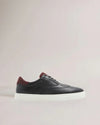 Men's Dentoon-Brogue Detail Leather Trainer Black