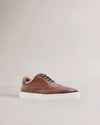 Men's Dentoon-Brogue Detail Leather Trainer Tan
