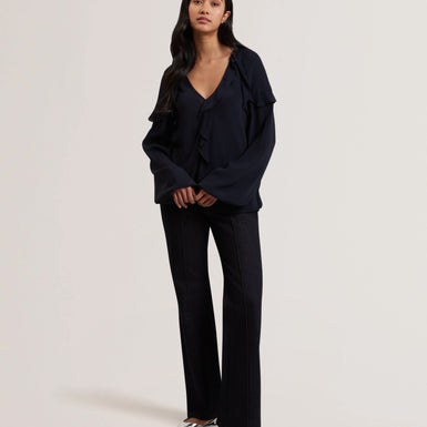 Women's KAYFA-Frill Detail Long Sleeve Blouse
