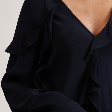 Women's KAYFA-Frill Detail Long Sleeve Blouse