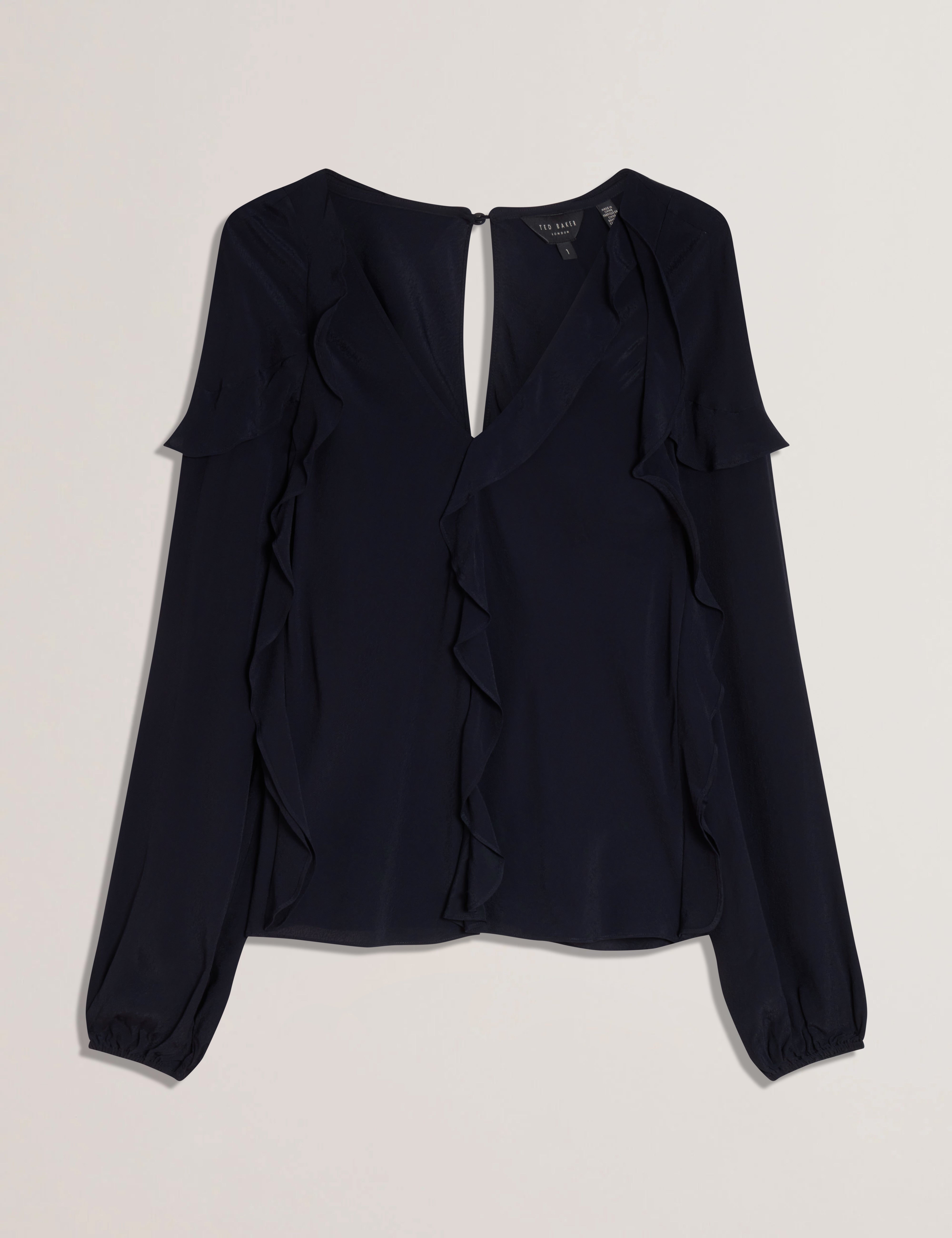Women's KAYFA-Frill Detail Long Sleeve Blouse