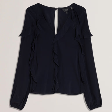 Women's KAYFA-Frill Detail Long Sleeve Blouse