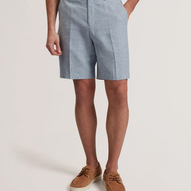Men's KENLEYS-Stretch Linen Short Lt-Blue