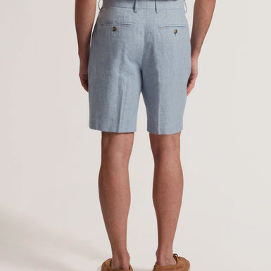 Men's KENLEYS-Stretch Linen Short Lt-Blue
