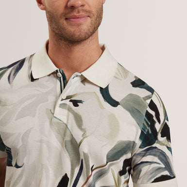 Men's KIVEM-SS Cotton Floral Print Polo