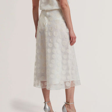 Women's LANIATA-Sheer Spotty Detail Midi Skirt