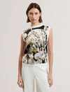 Women's LIILEA-Printed Woven Front Sleeveles