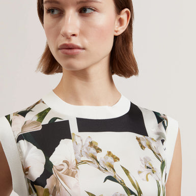 Women's LIILEA-Printed Woven Front Sleeveles