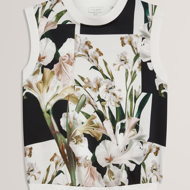 Women's LIILEA-Printed Woven Front Sleeveles