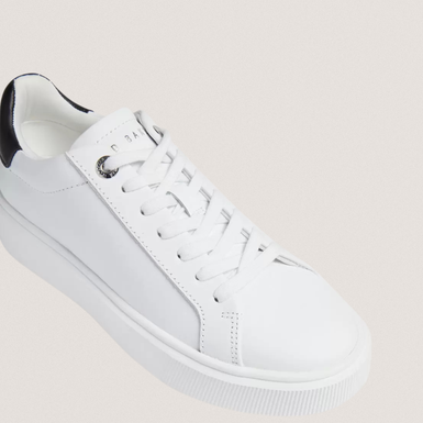 Lorieee: Smooth Leather Trainer White