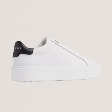 Lorieee: Smooth Leather Trainer White