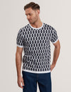 Men's MARVINS-SS Jacquard Stripe Geo T-Shirt