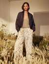 SUSSKI: Viscose Jacquard Wide Leg Trouser