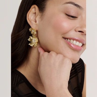 Women's PETTALA: Flower Statement Drop Earrings