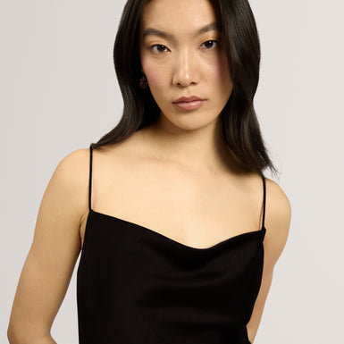 KITI: Satin Cowl Neck Cami Top