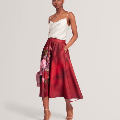 KITI: Satin Cowl Neck Cami Top