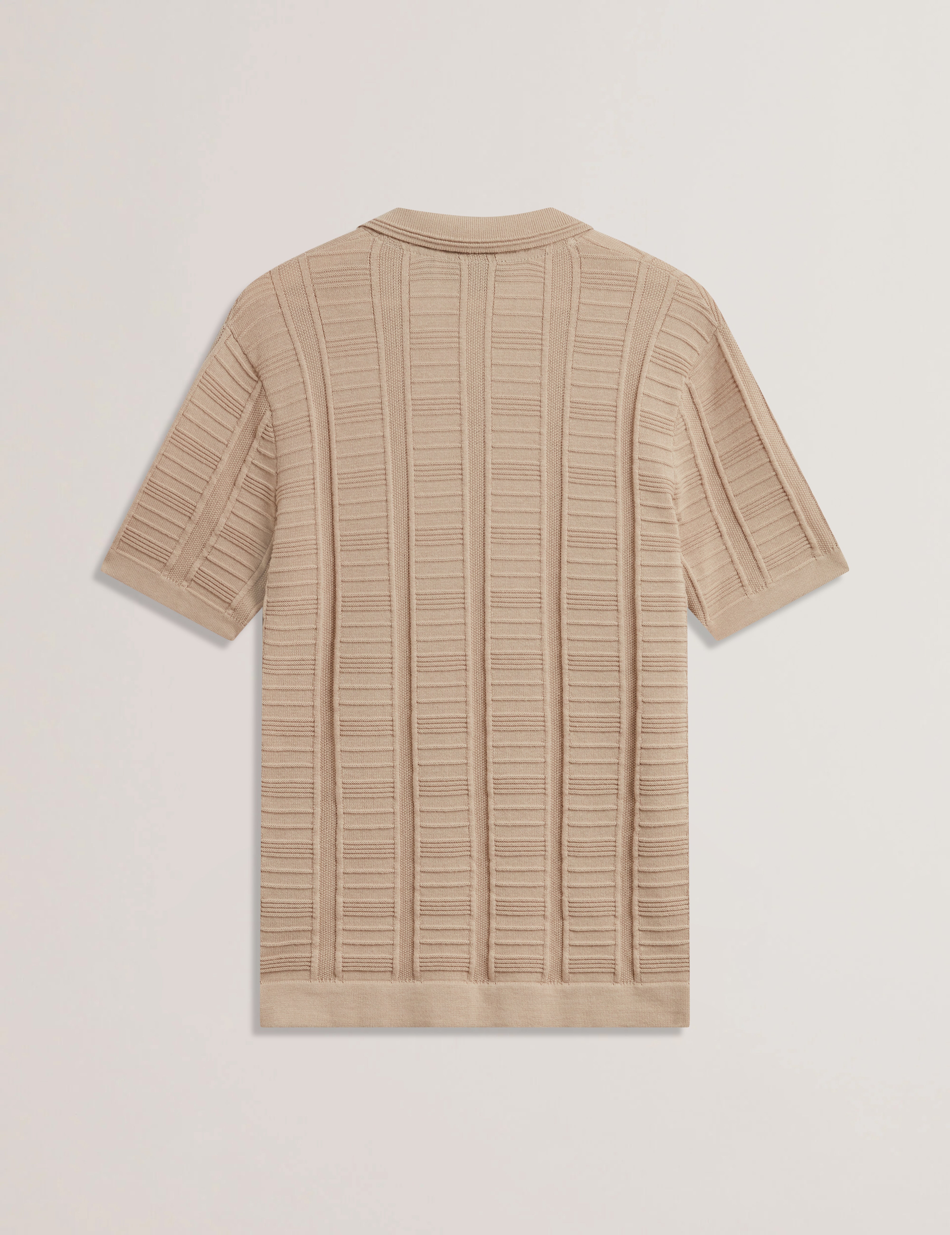 Mens RUZZA-SS Open Neck Textured Polo
