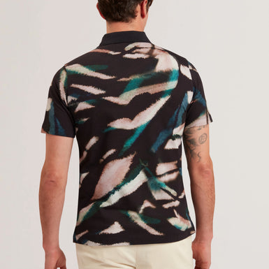 Mens DIAOUNE-SS All-Over Leaf Printed Polo