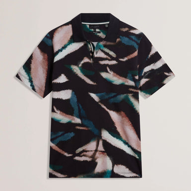 Mens DIAOUNE-SS All-Over Leaf Printed Polo