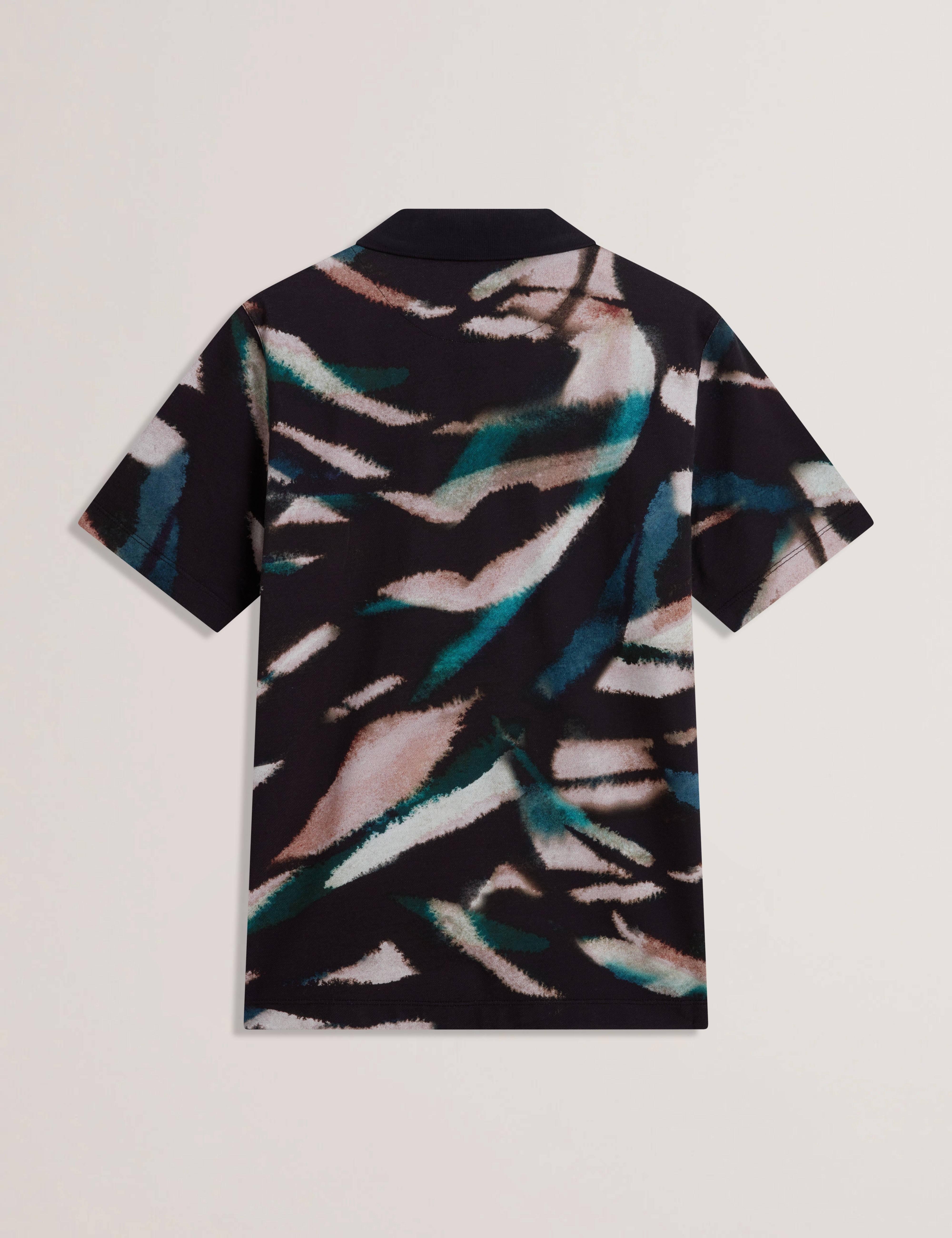 Mens DIAOUNE-SS All-Over Leaf Printed Polo
