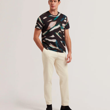 Mens WILSDOR-SS All-Over Leaf Printed T-Shirt