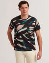 Men's WILSDOR-SS All-Over Leaf Printed T-Shirt